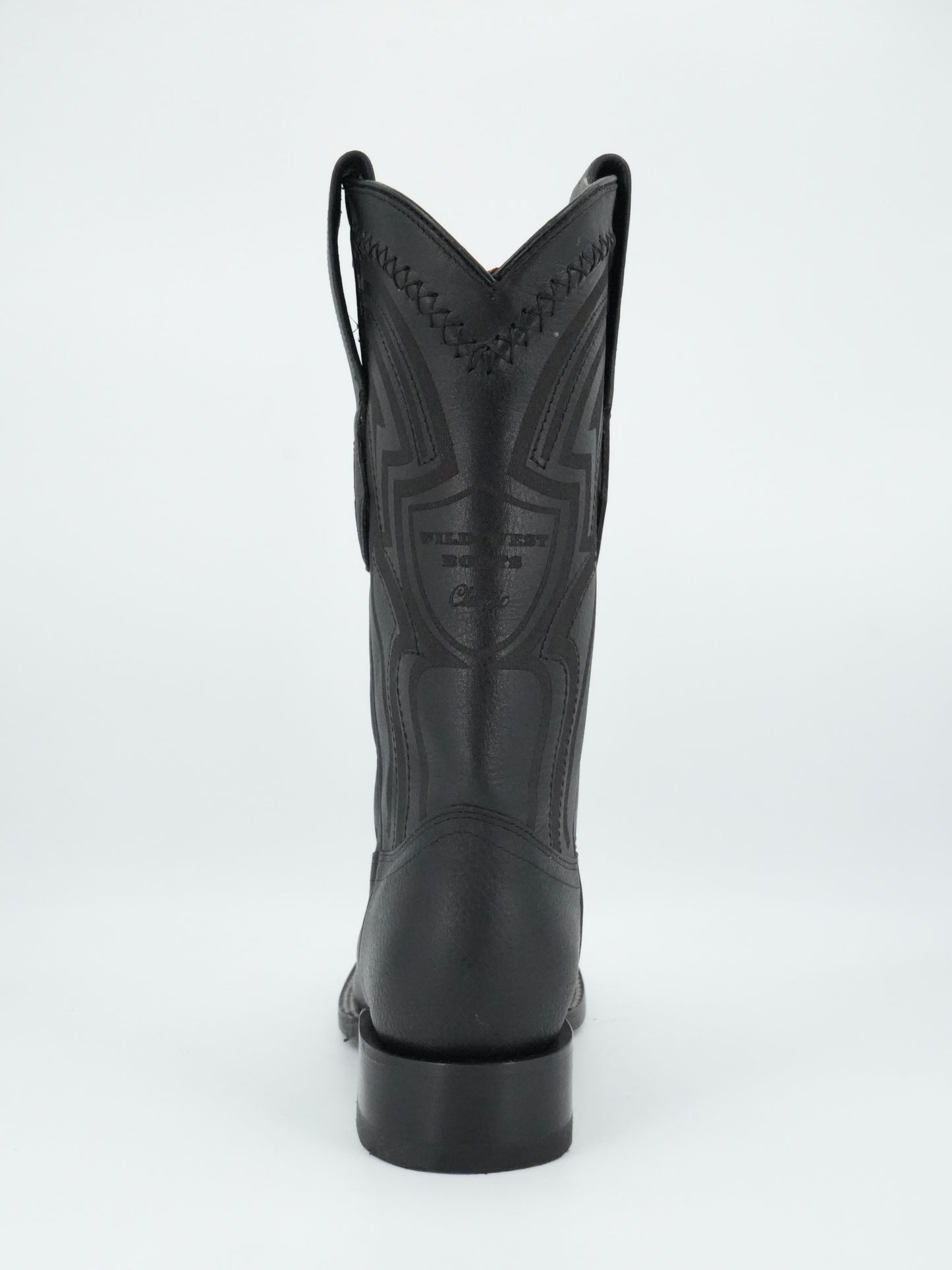 Wild West Men's Grisly Laser Black Wide Square Toe Boot
