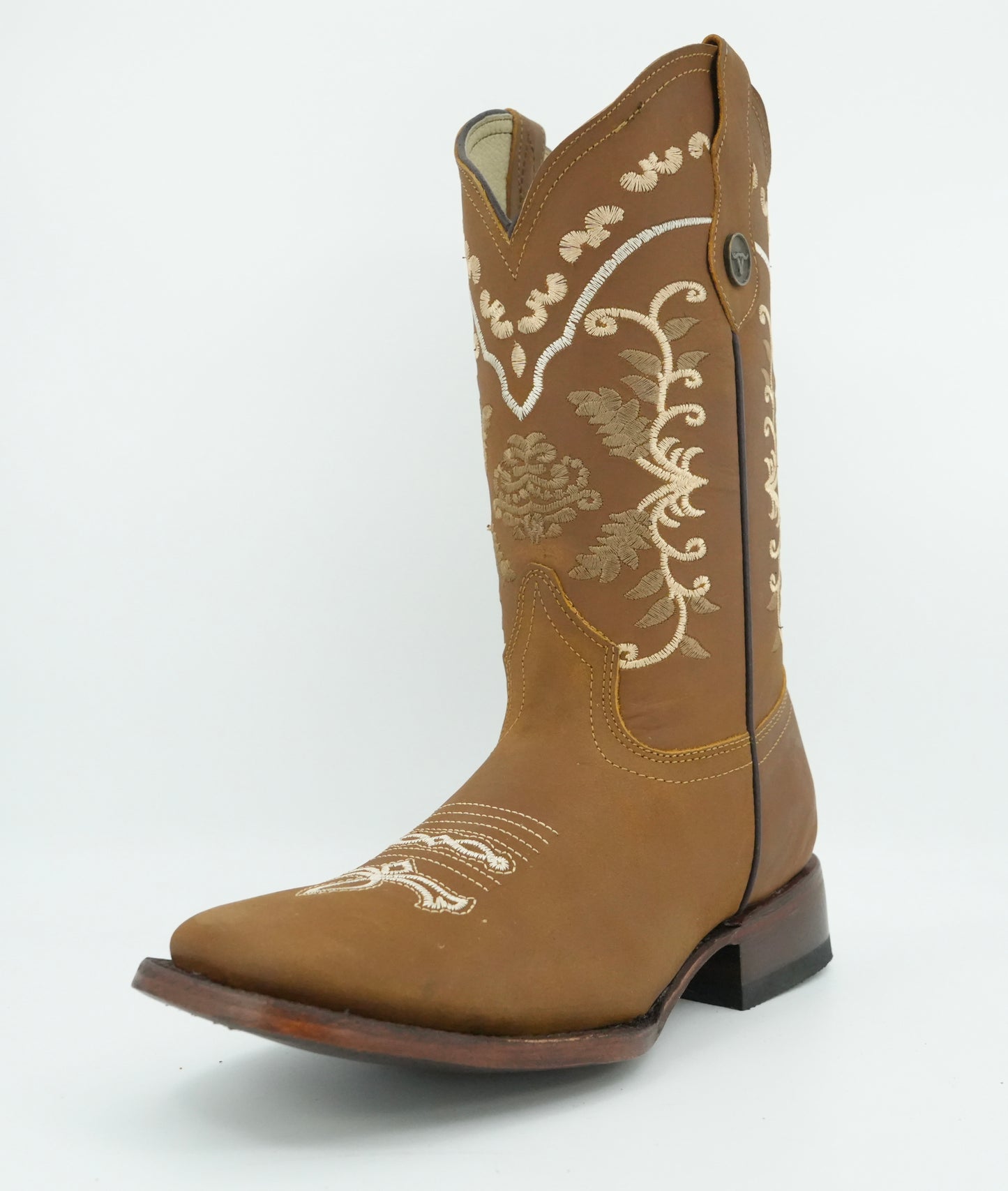 Hooch Boots Women's Tang Crazy Wide Square Toe Boot