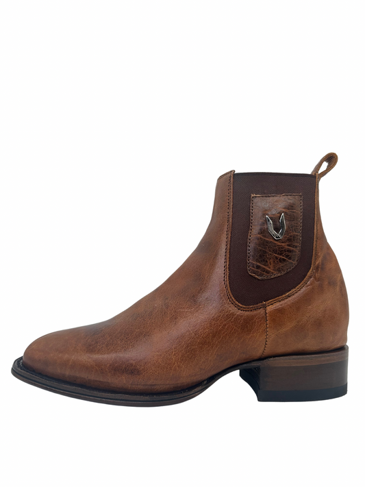 Vestigium Men’s Bison Rustic Honey Square Toe Short Boot