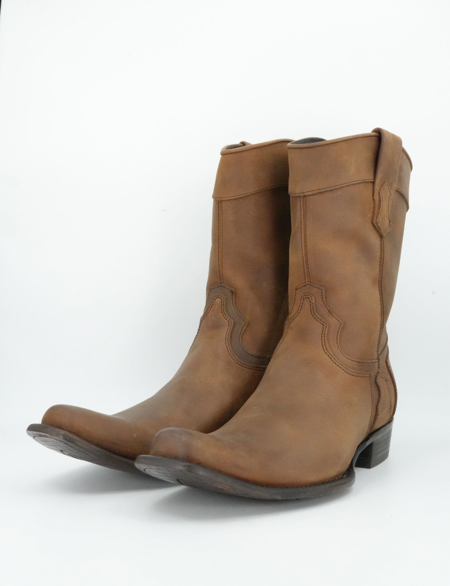 Cuadra Men's Leather Distressed Brown Semi Square Toe Boot