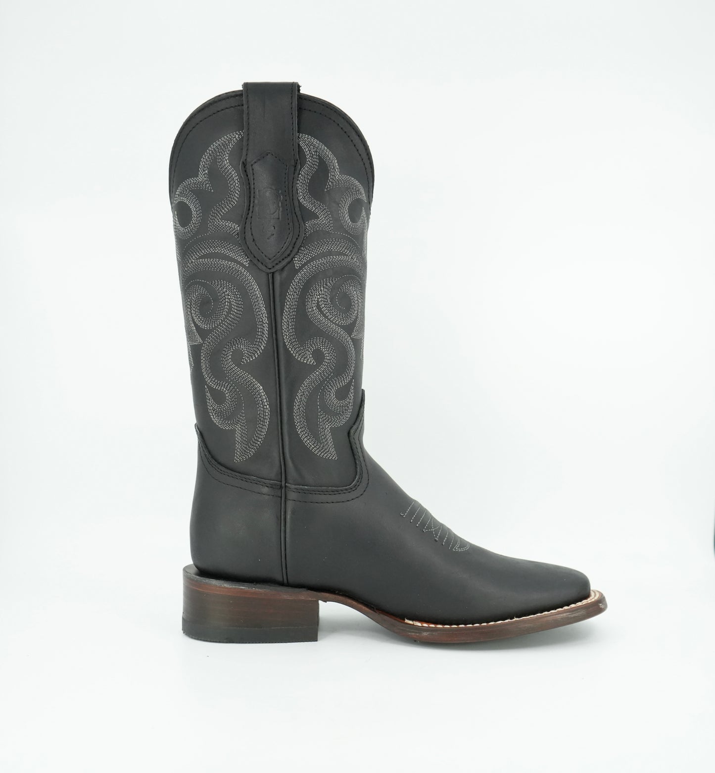 Vaquero Signature Women’s Black Grasso Wide Square Toe Boot