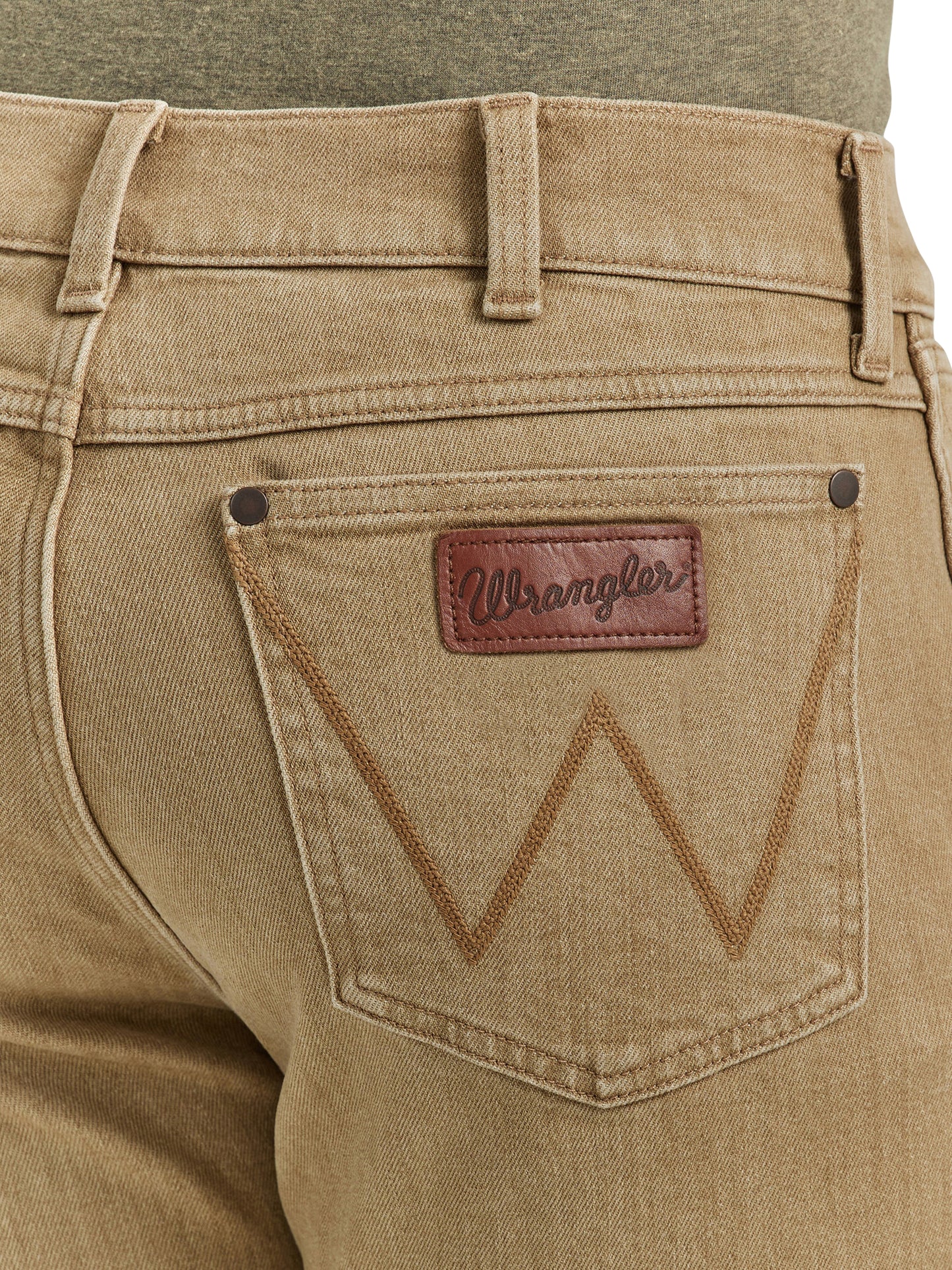 Wrangler Retro Tan Slim Straight Jean