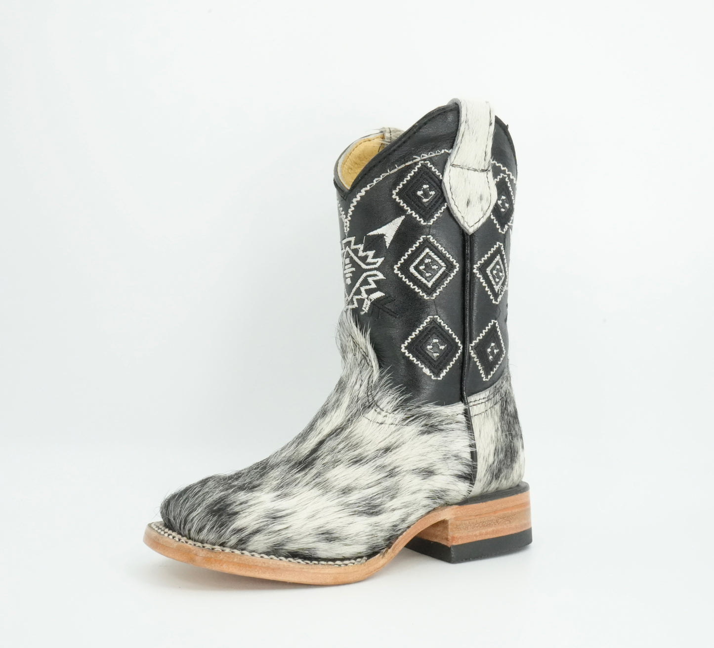 Rock'em Kid's Cow Hair Black/White Boots Size: 11 US / 18 MEX *AS SEEN ON IMAGE*