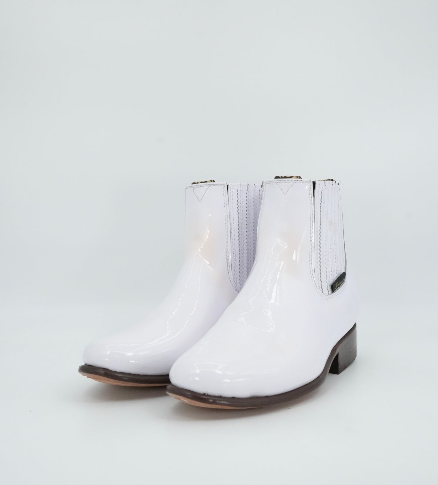 Falcon Kid's Charol White Charro Short Boot