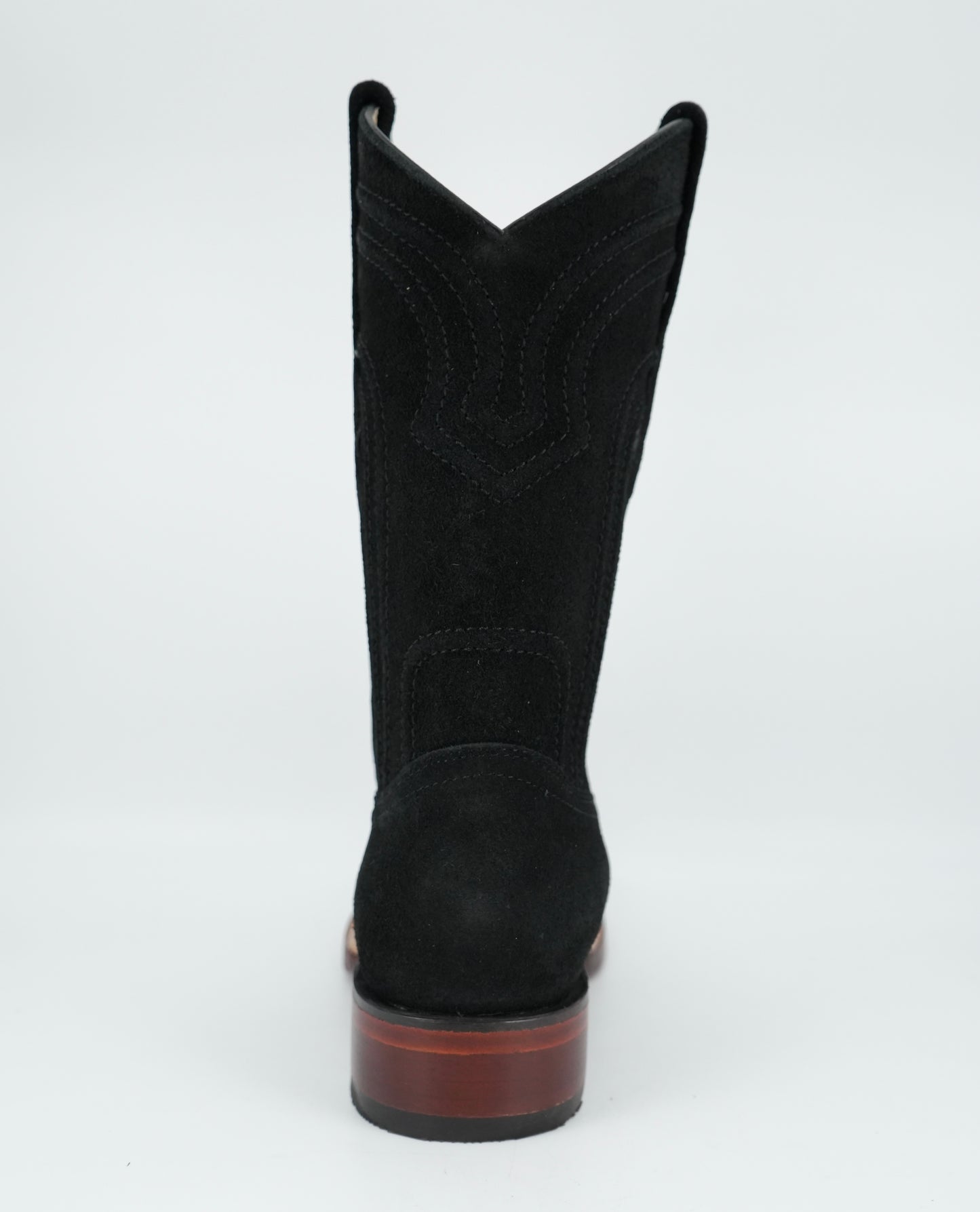 Los Altos Men's Nobuck Black Wide Square Toe Boot