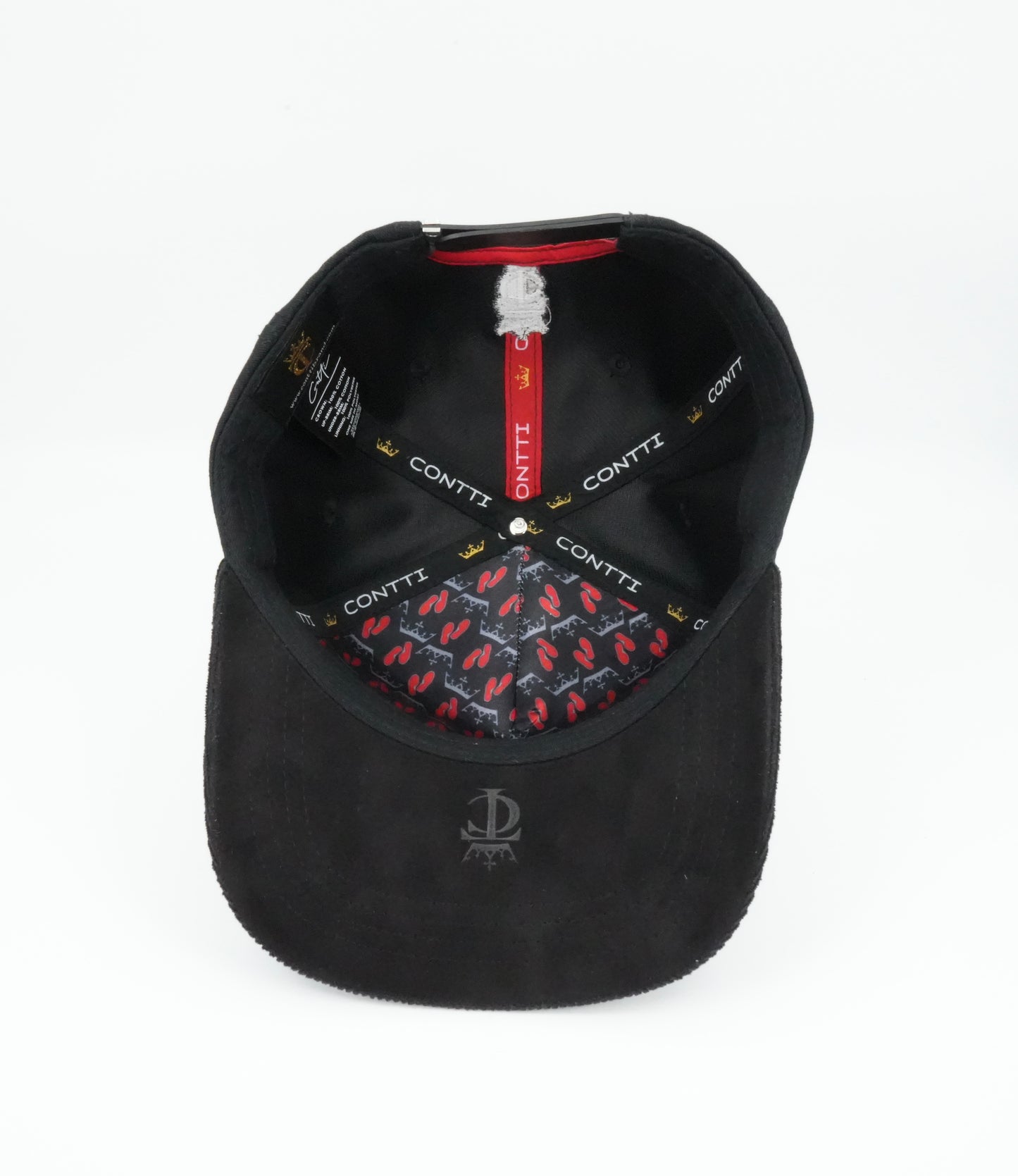 Contti LA Red Bottom Black Cap