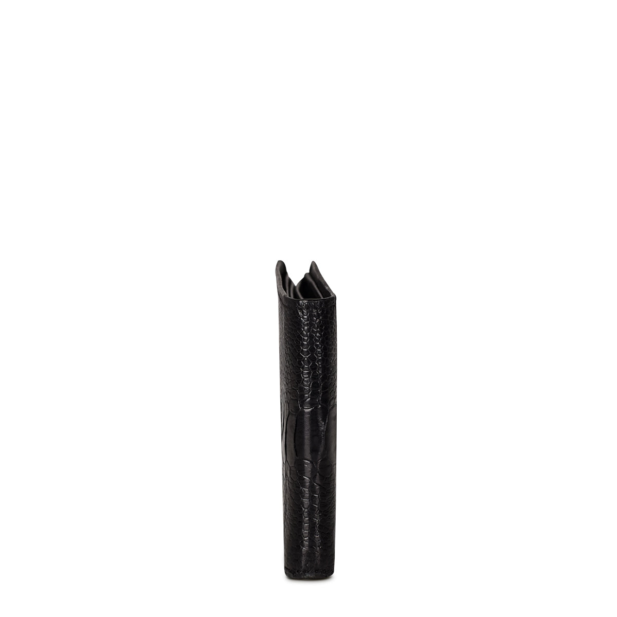 Cuadra Men's Black Genuine Ostrich Leg Leather BiFold Wallet