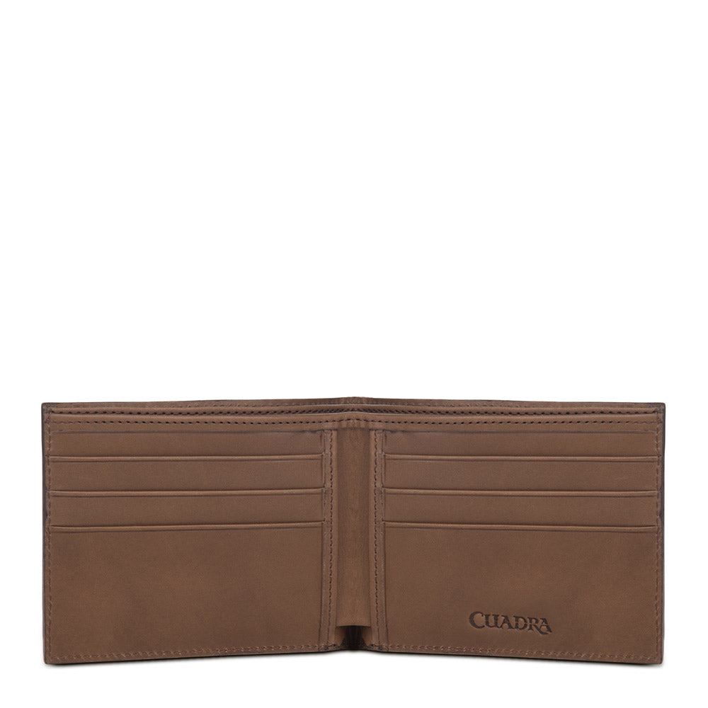 Cuadra Men's Honey Genuine Shark Leather Bifold Wallet