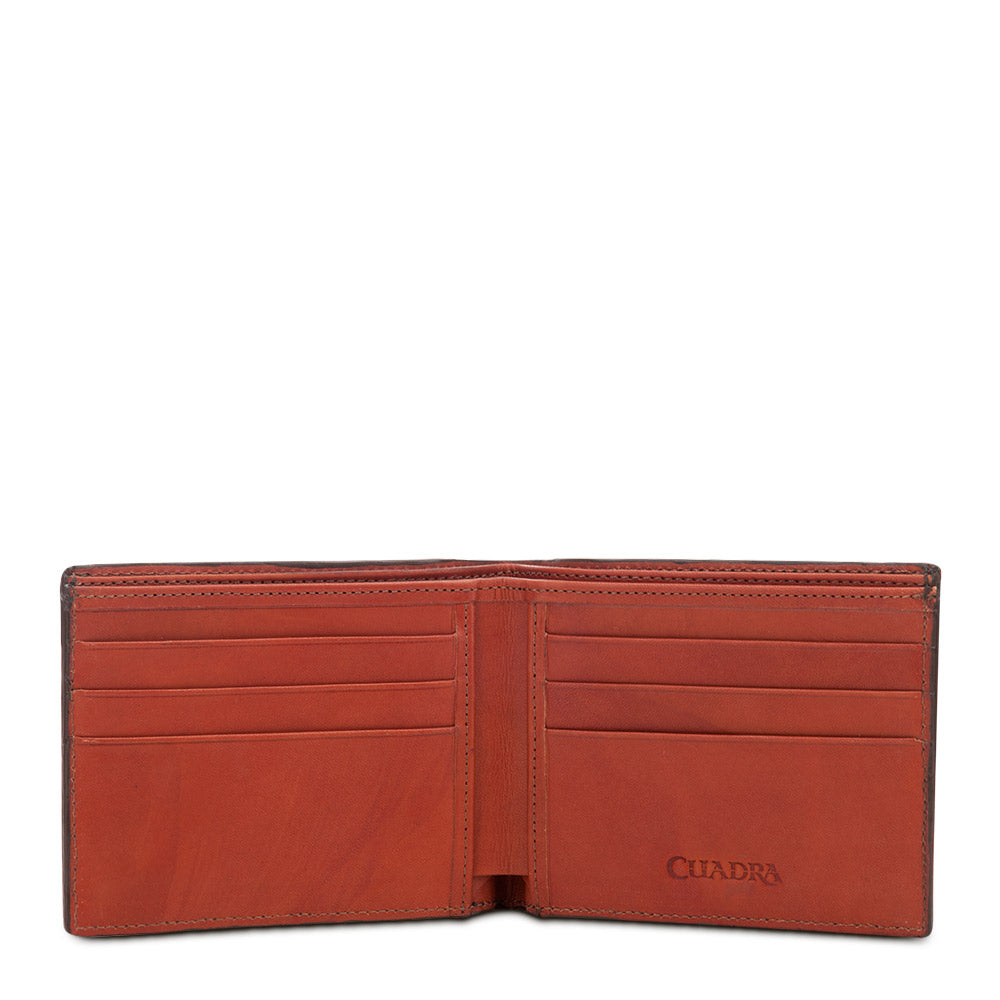 Cuadra Men's Brown Genuine Deer Leather Bifold Wallet