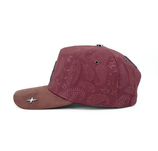 Bigg Boss LA Half-Embroidered Work Cap - Burgandy