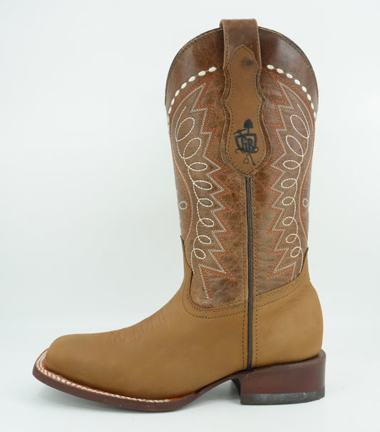 Goldrush Boots Women’s Camel Crazy Wide Square Toe Boot