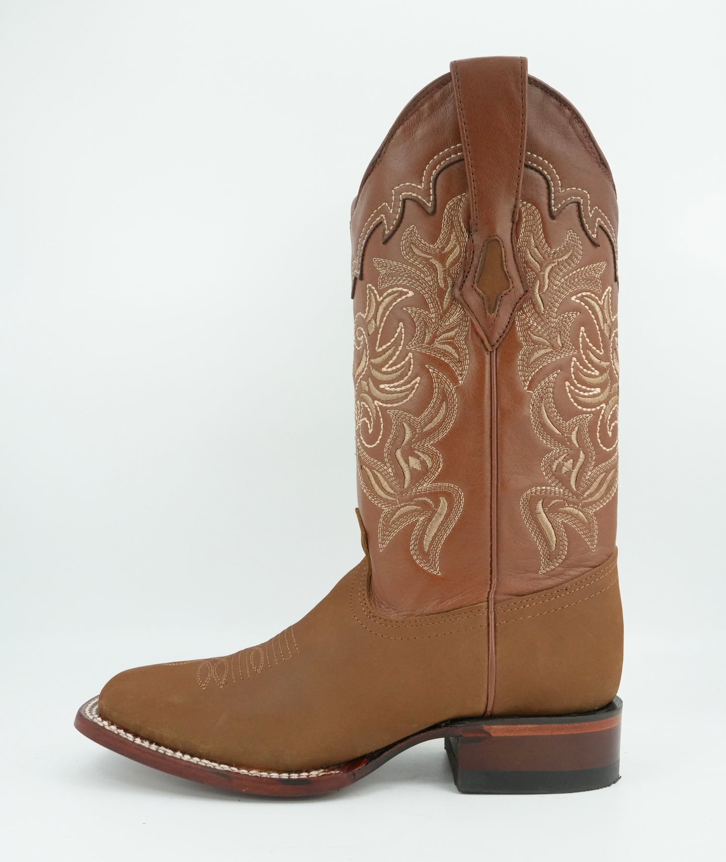 Los Altos Women's Nobuck Chedron Wide Square Toe Boot