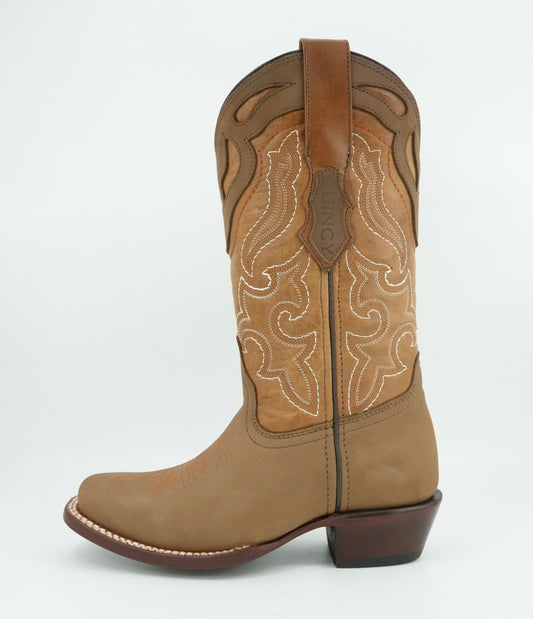 Quincy Women's Crazy Tan Narrow Square Toe Boot