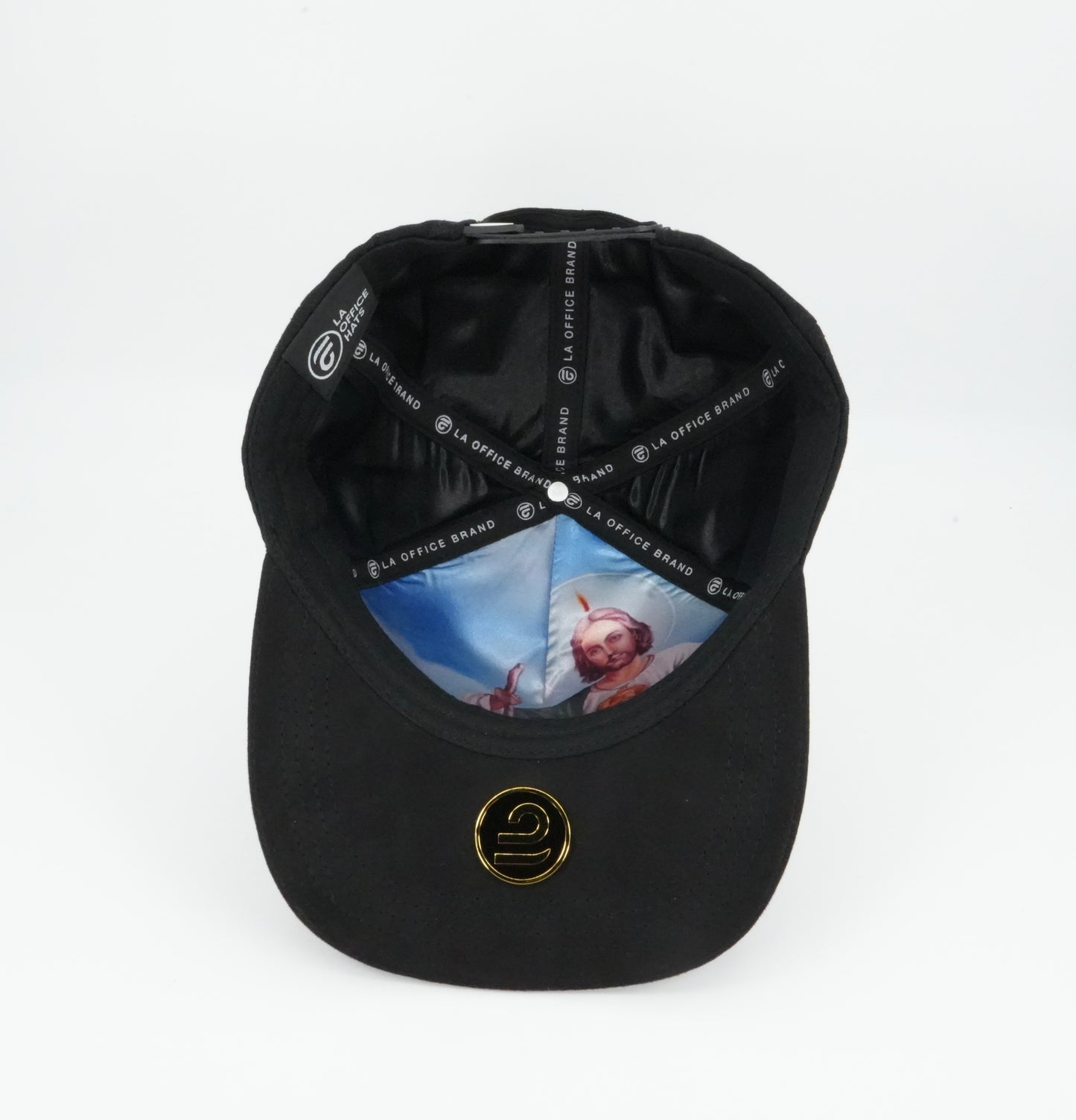 La Office Hats Round San Judas Design Cap Black