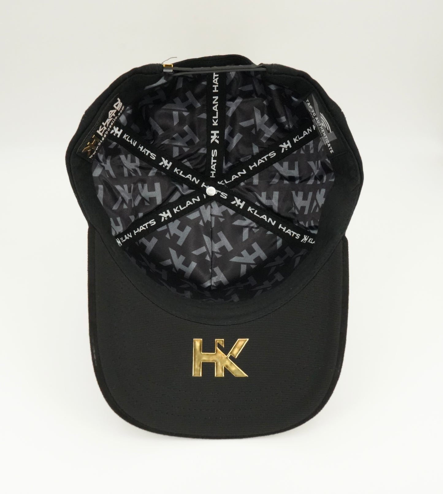 Kevin Hats LA Small Gold Cross Blings Black Cap