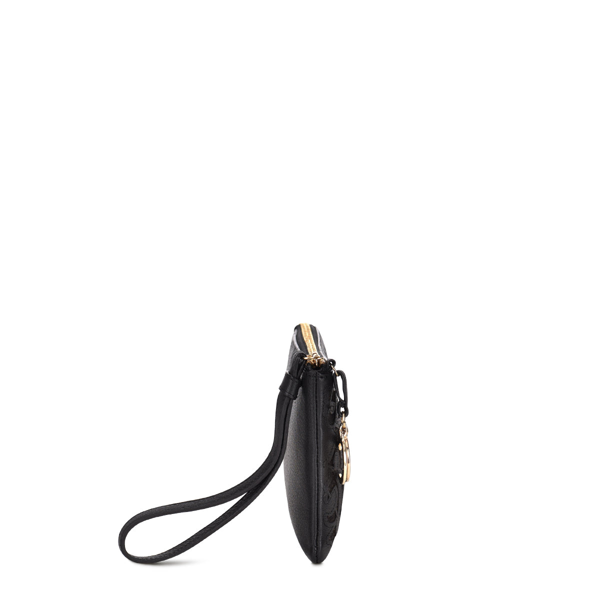 Cuadra Women's Black Genuine Stingray Leather Wristlet