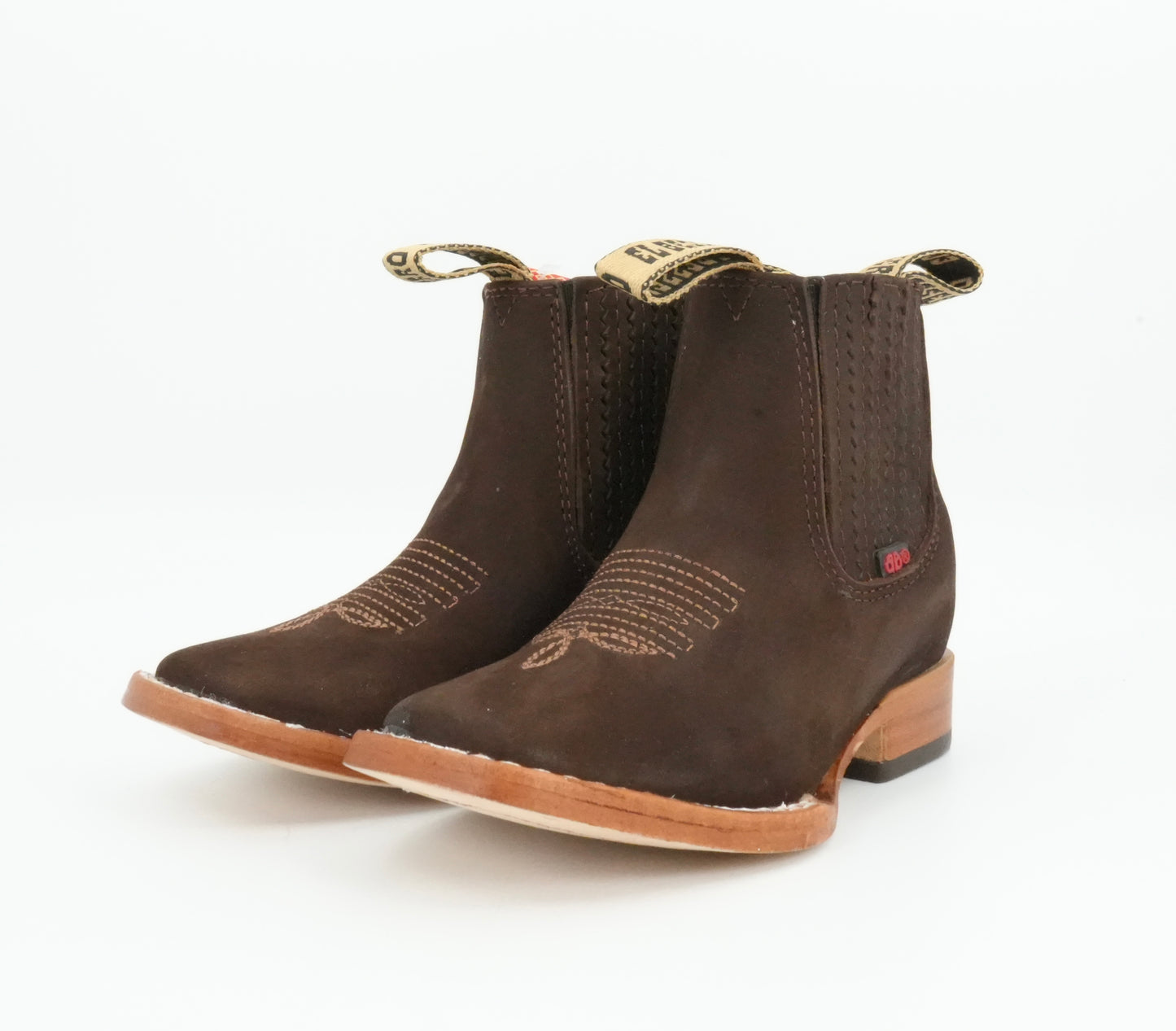 Besserro Kid's Nobuck Dark Tobacco Short Boot