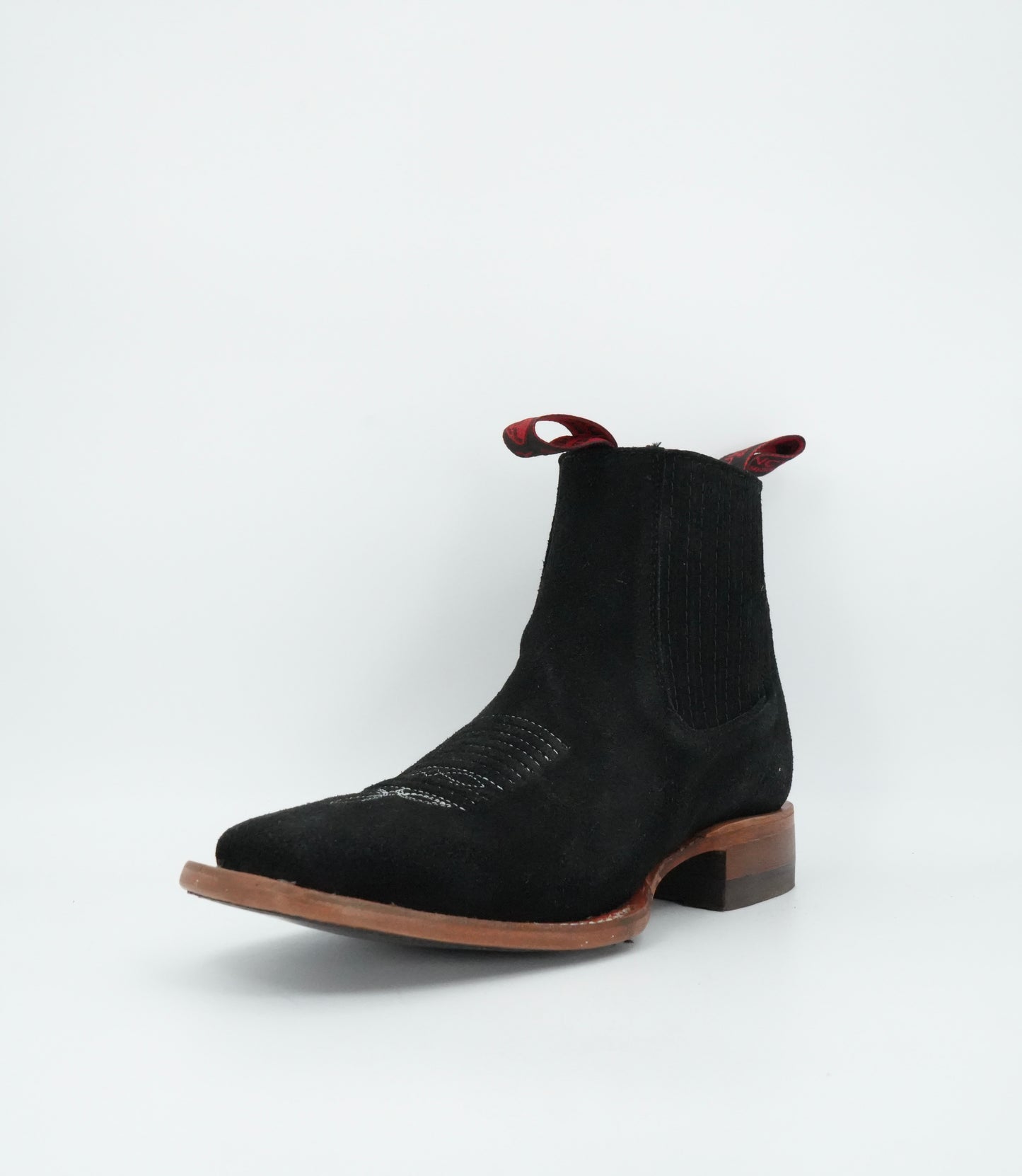 Quincy Men's Black Suede Leather Short Boot