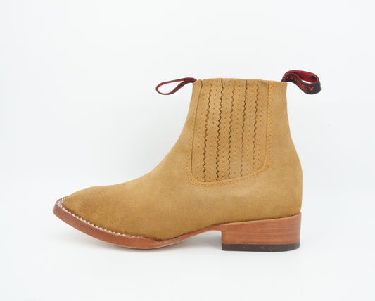 Quincy Little Kid's Suede Tan Short Boot