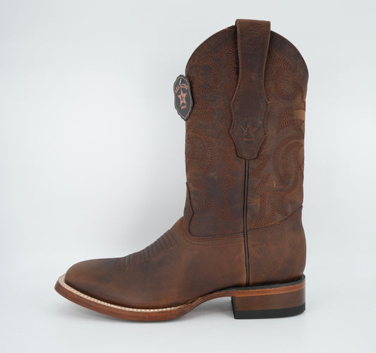 Los Altos Men's Rage Walnut Wide Square Toe Leather Boot