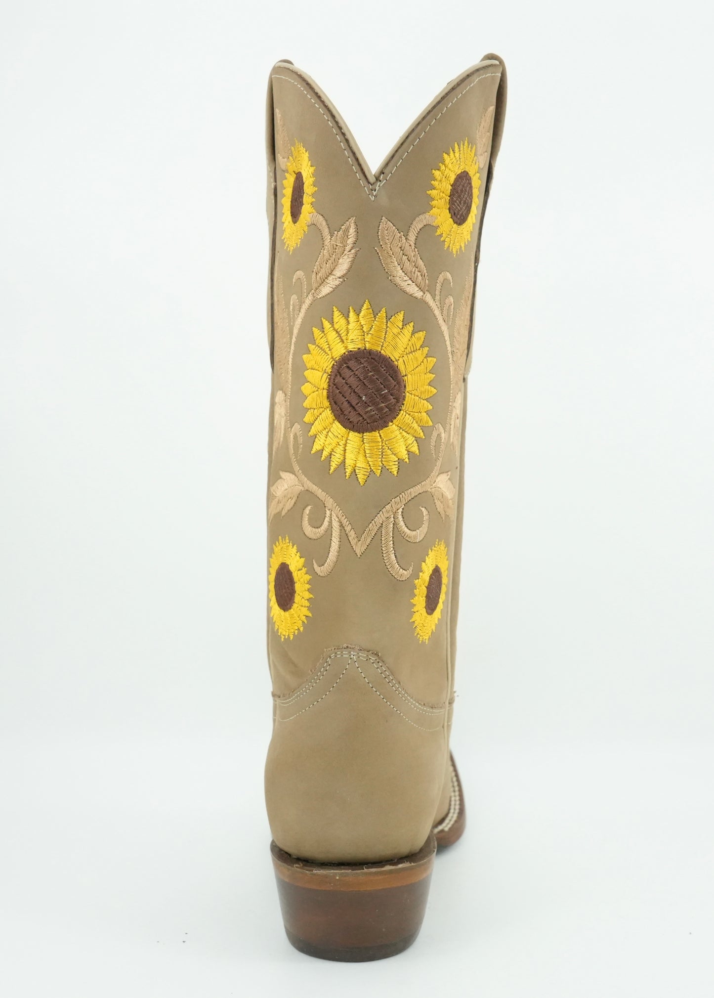 Centenario Women's Arena Embroidered Sunflowers Narrow Square Toe Boot