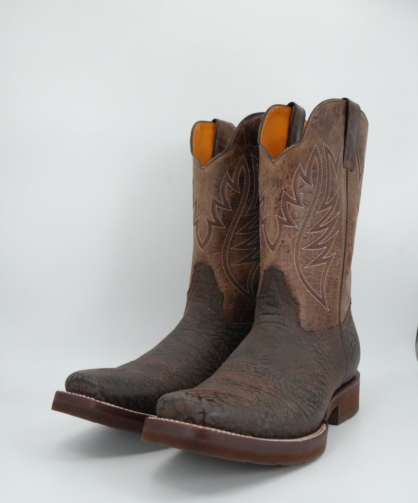 Denver Boots Men's Bull Shoulder Brown Semi Square Toe Boot