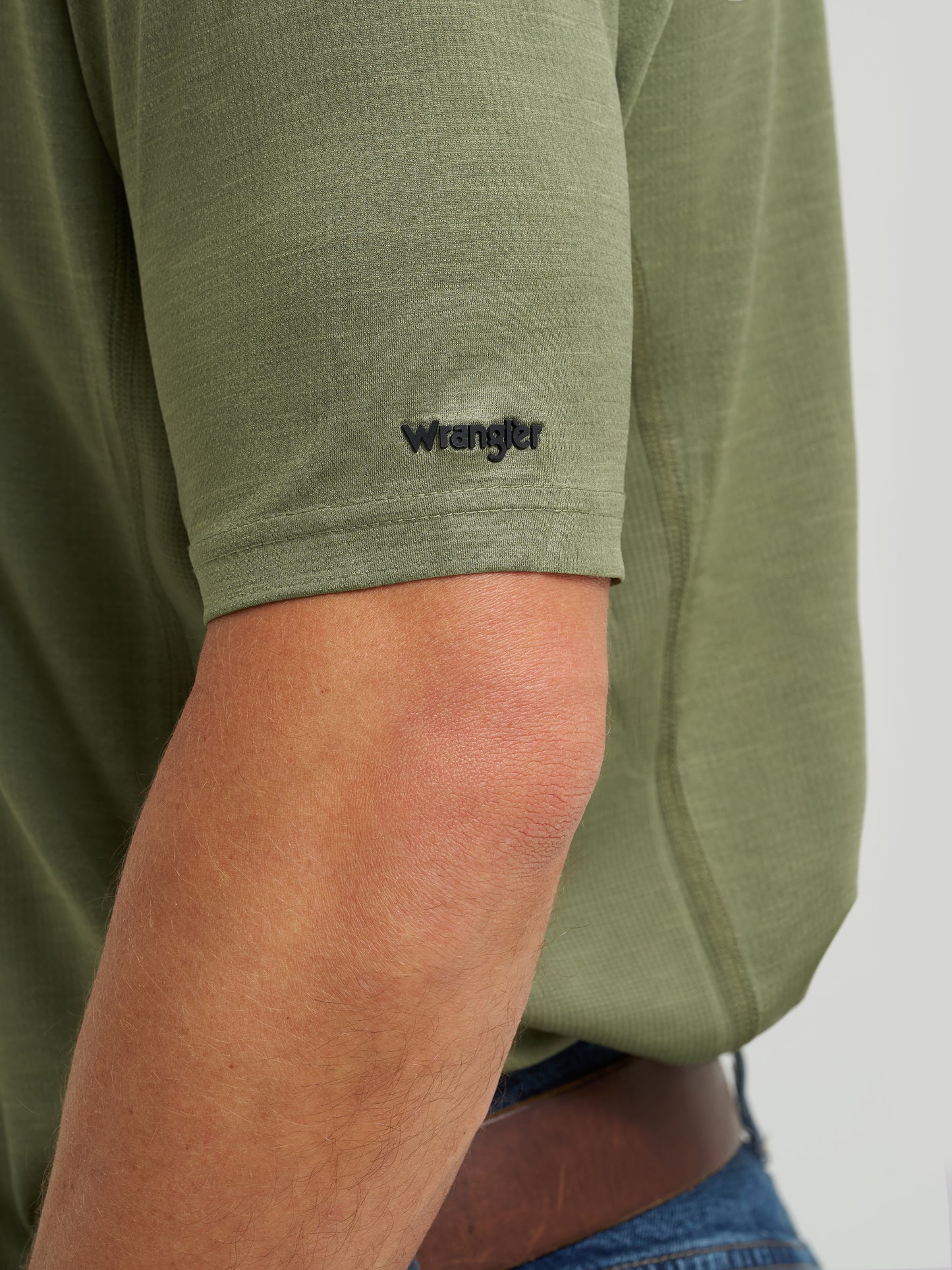 Wrangler Men's Performance Green Classic Fit Polo Shirt