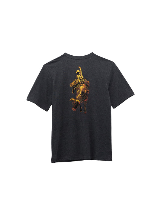 Wrangler Boy's Bull Rider Short Sleeve T-Shirt - Washed Black