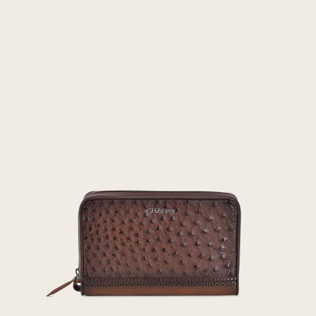 Cuadra Men's Brown Genuine Ostrich Document Bag