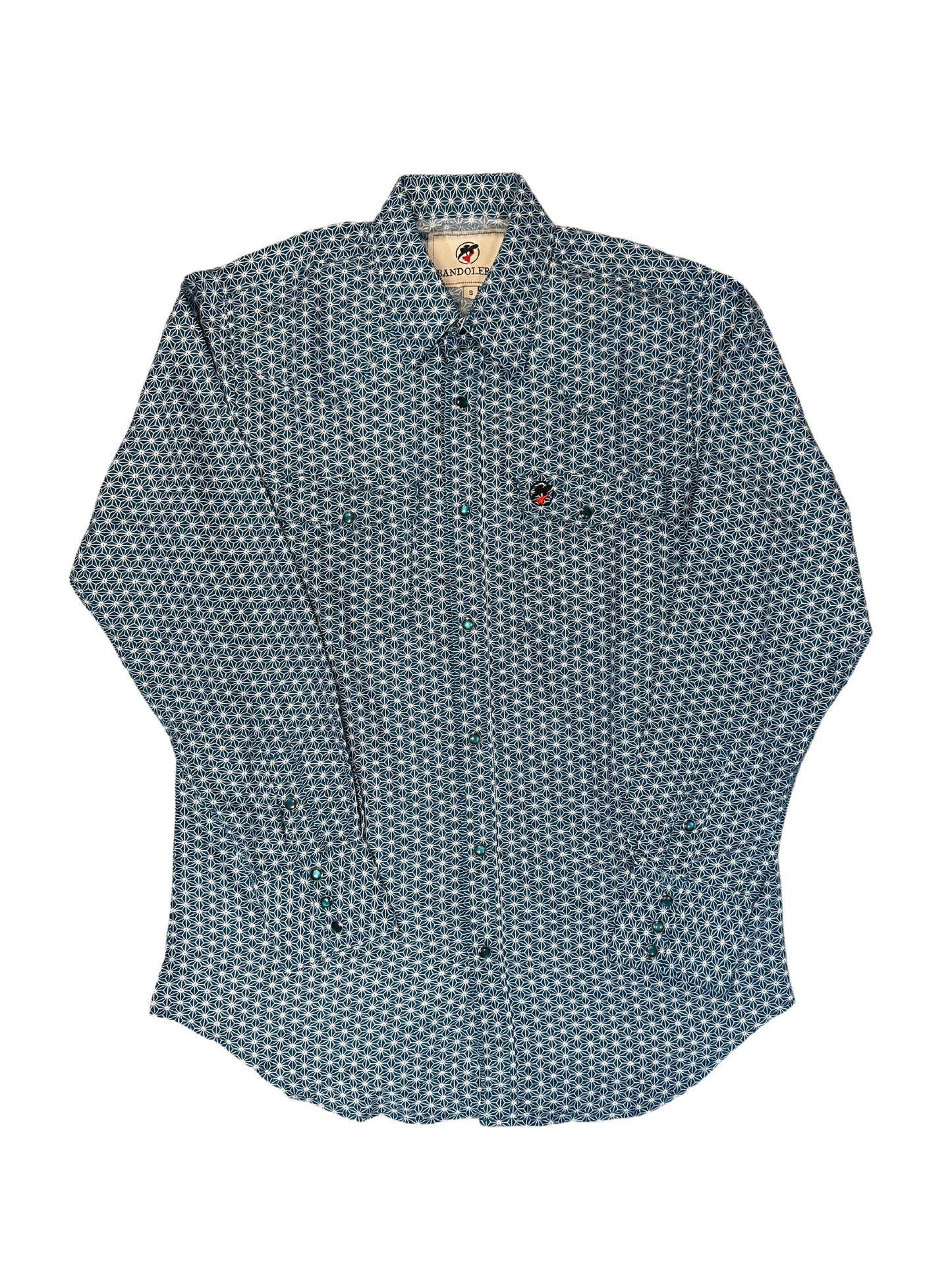 Men's Teal Floral Button Down Shirt