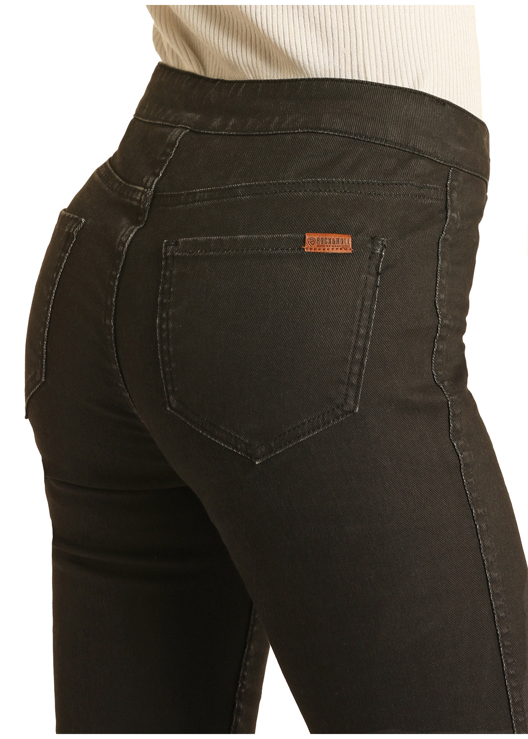 Rock & Roll Denim Extra Stretch Tribal Reversible High Rise Flare Jean