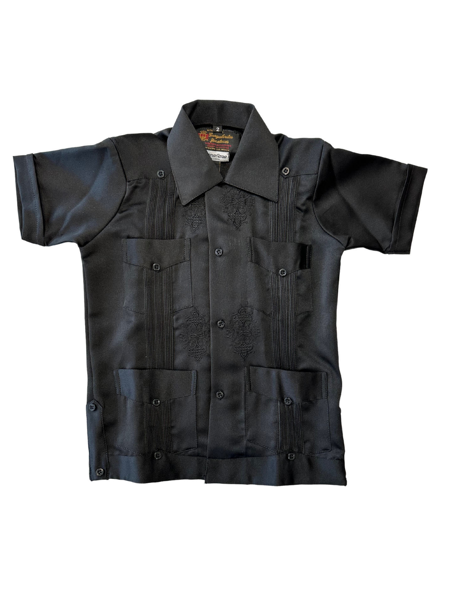 Boys's Guayaberas Short Sleeve - Black