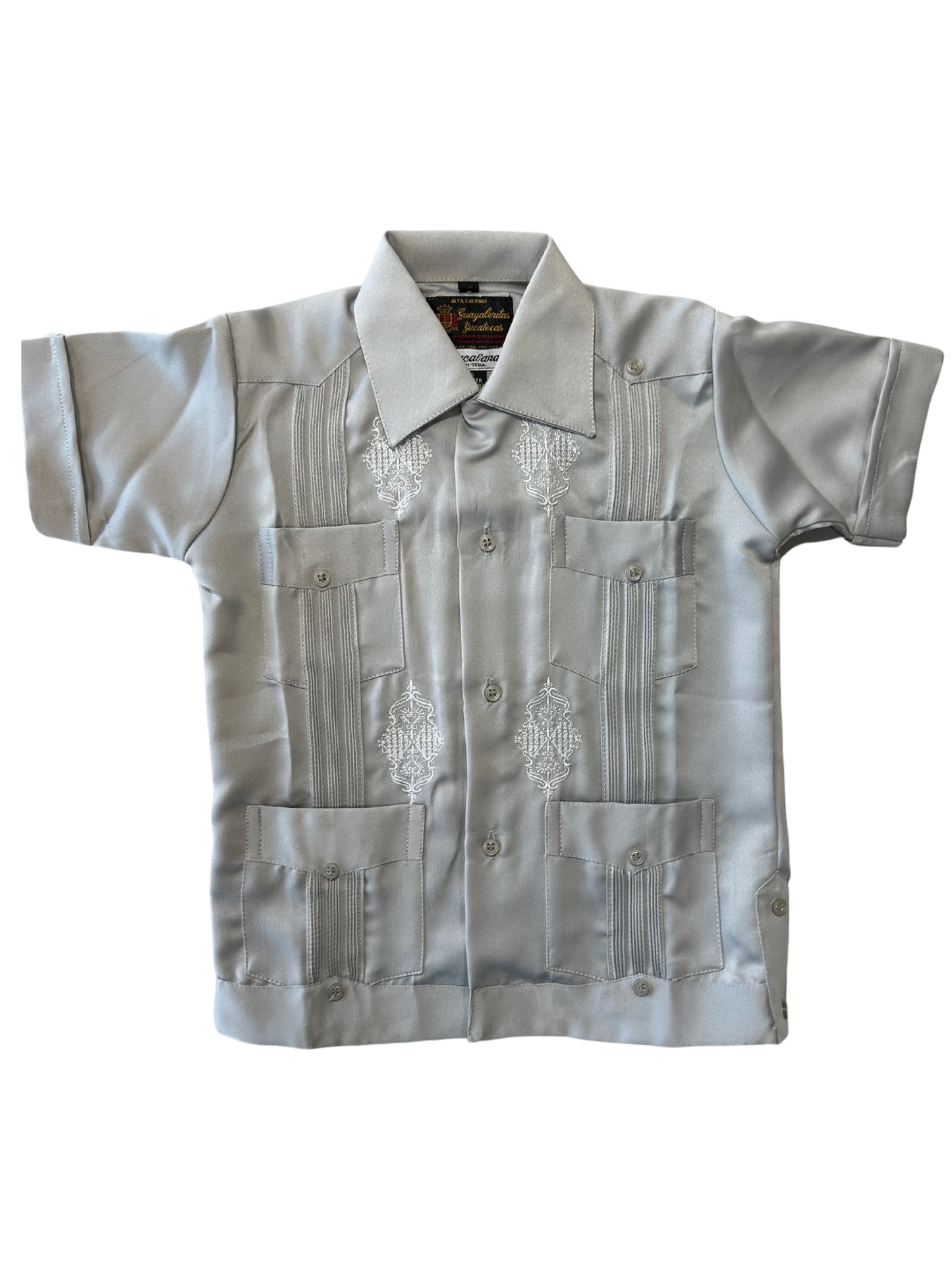 Boys's Guayaberas Short Sleeve - Silver