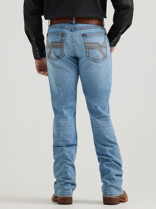 Rock 47 By Wrangler Men's Slim Fit Bootcut Jean - Light Blue