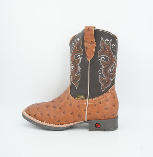 Chaparral Little Kid’s Ostrich Print Shedron Boot