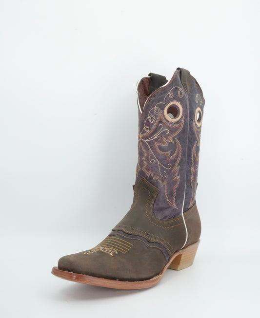 Calzatti Women's Brown Narrow Square Toe Boot