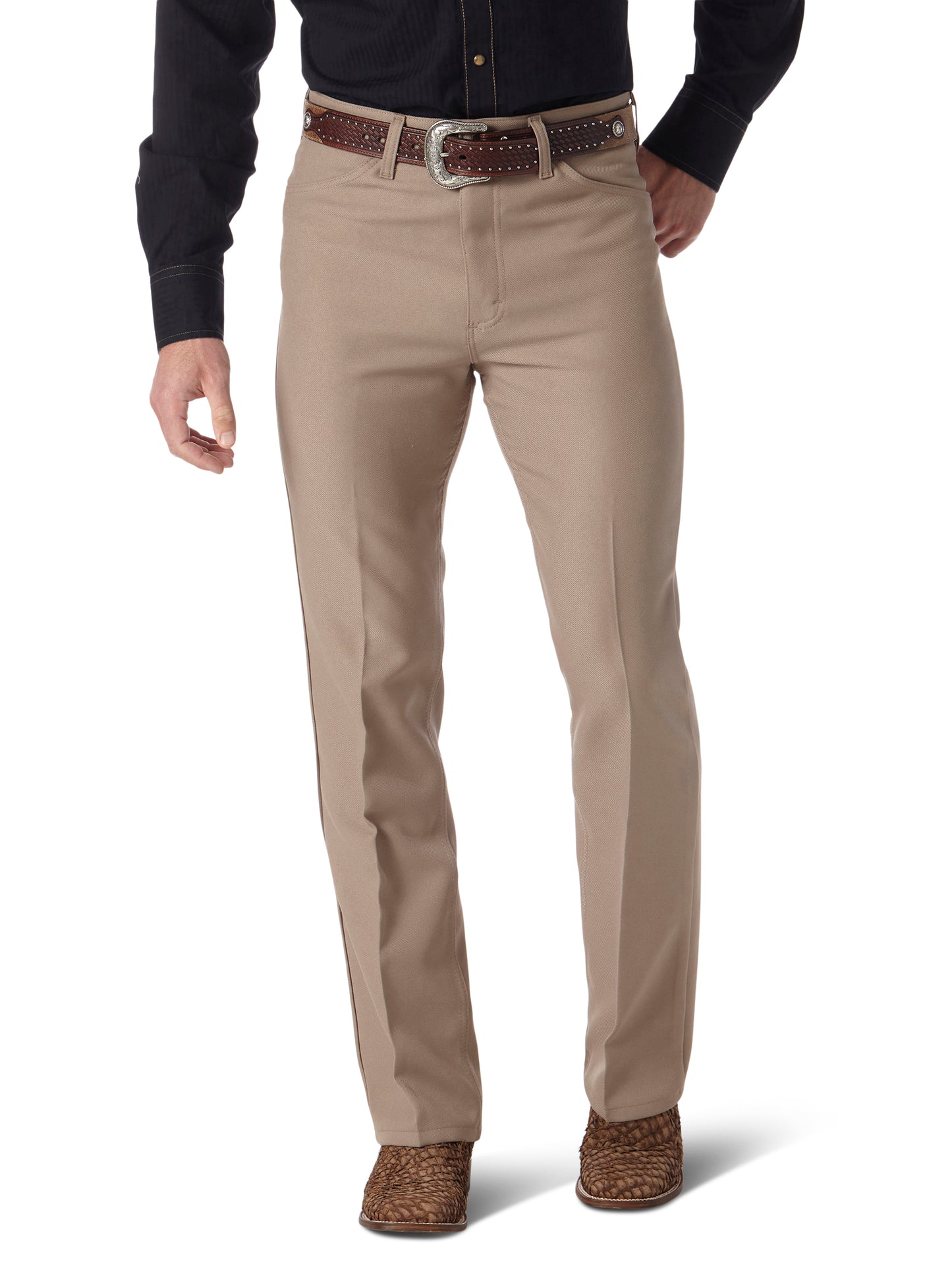 Wrangler Men's Wrancher Dress Jean Tan