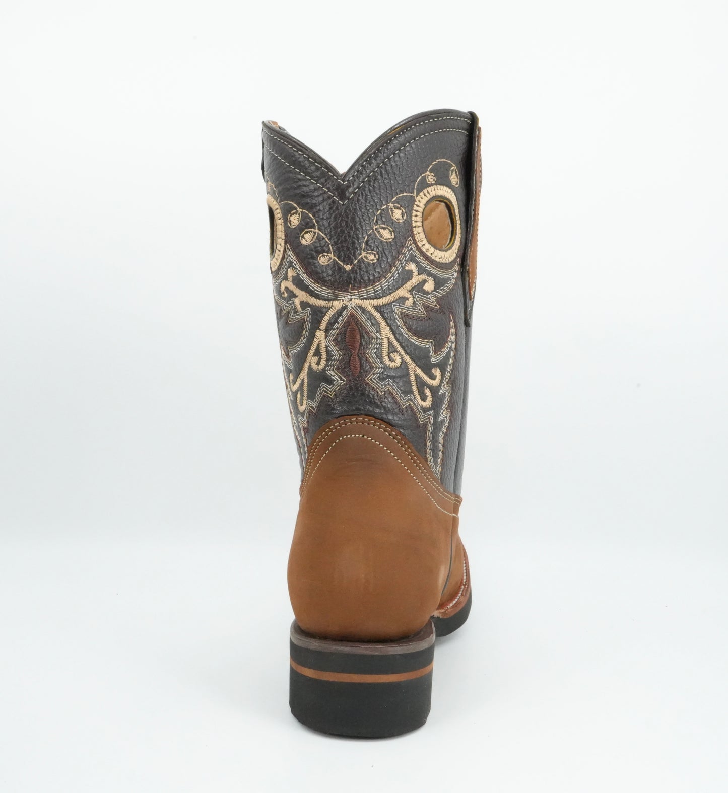 La Sierra Jr’s Nobuck Hazelnut Square Toe Boot