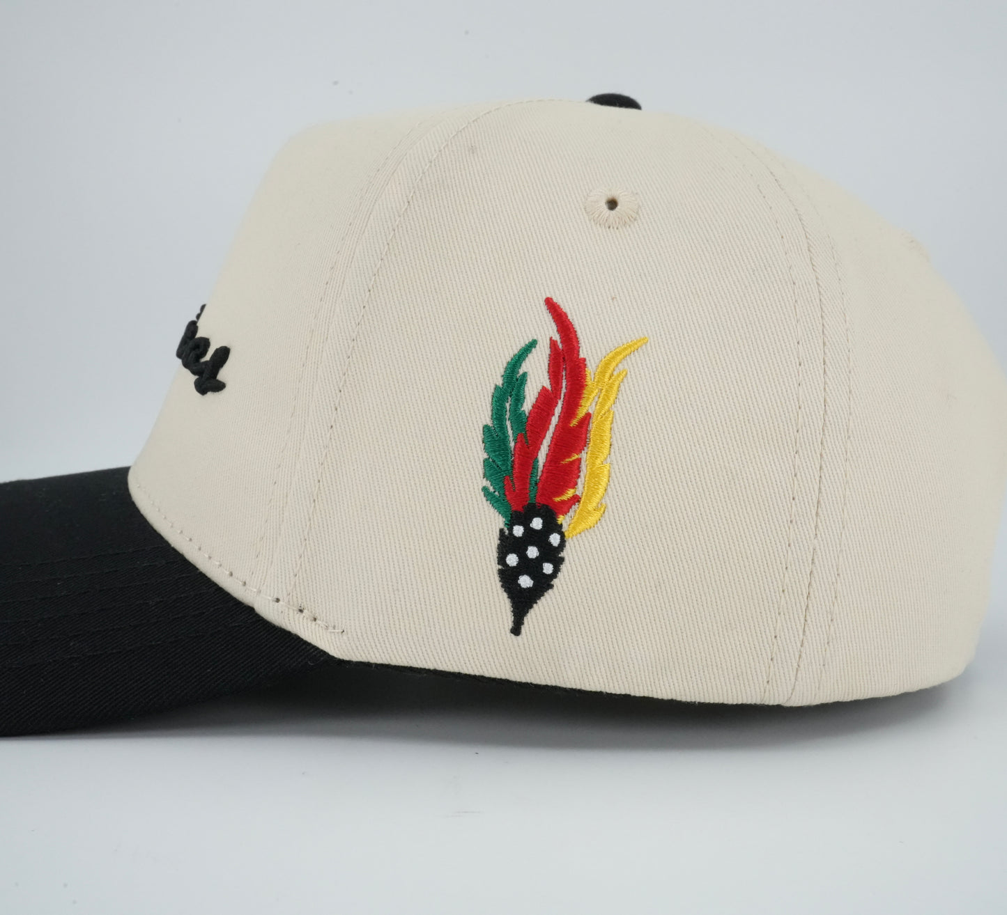 45 Cursive Trucker Cap Beige-Black