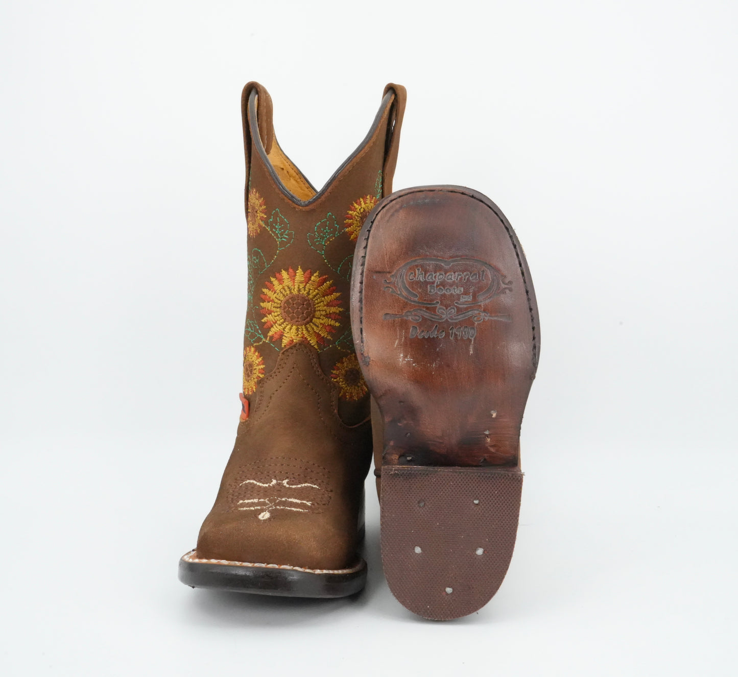 Chaparral Kid’s Nobuck Sunflowers Light Brown Boot