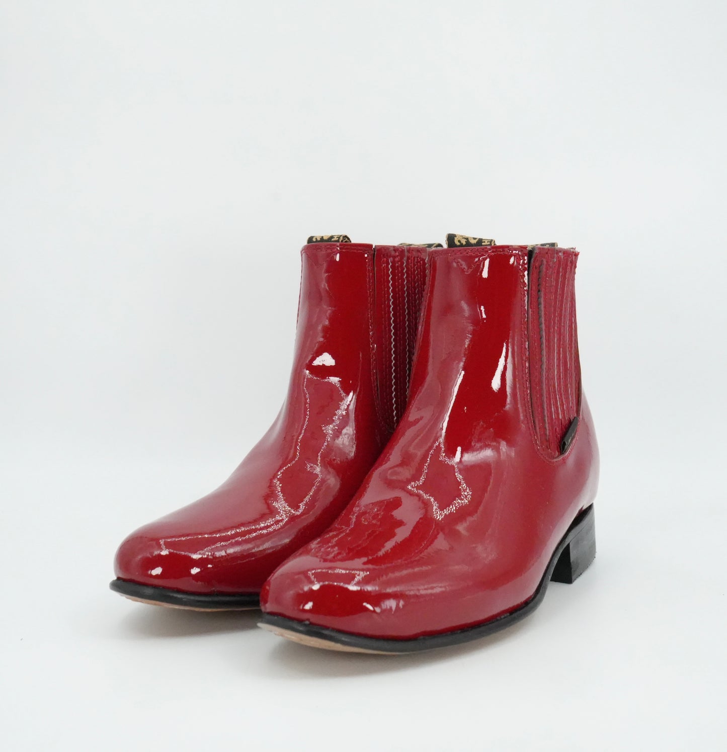 Falcon Kid's Charol Red Charro Short Boot