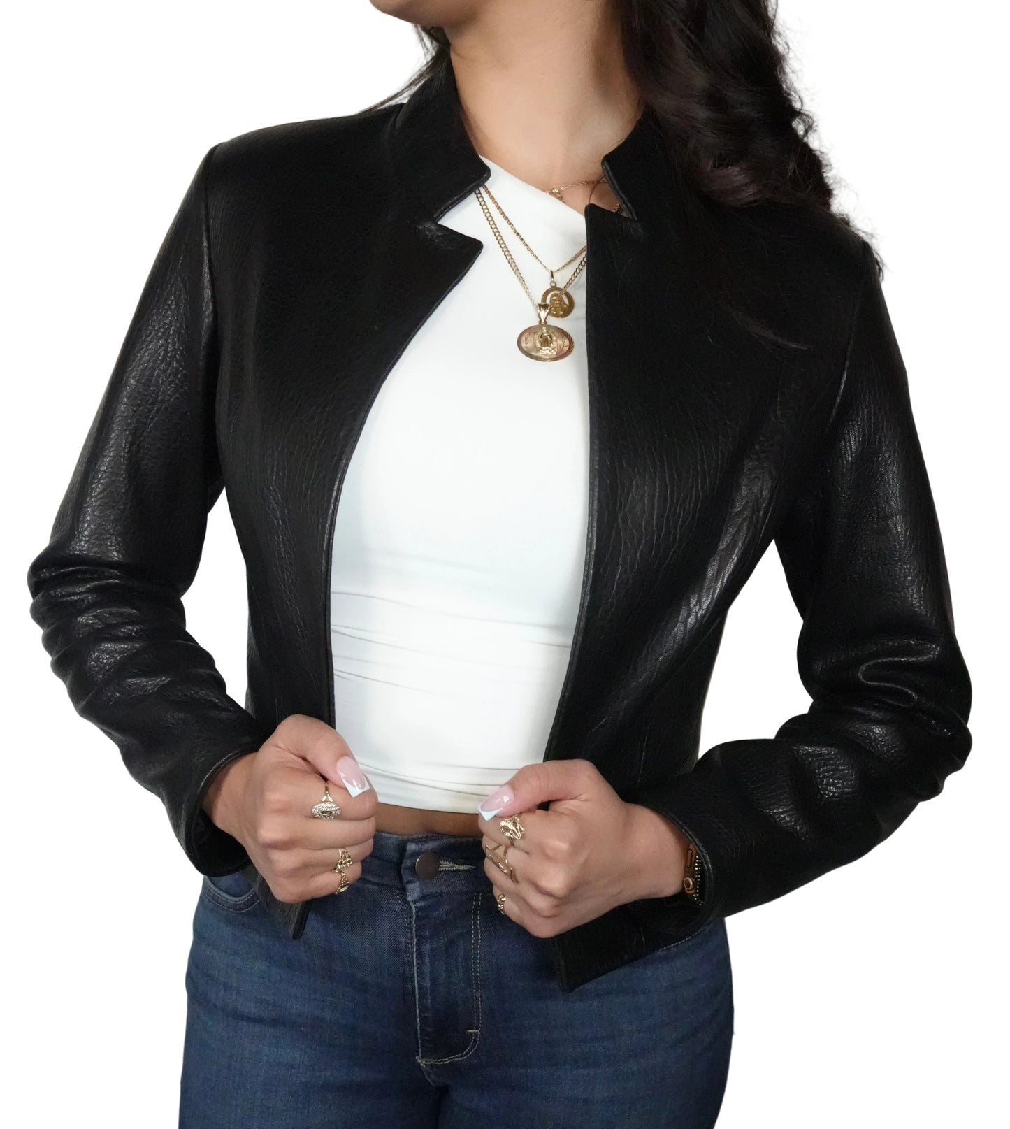 Cuadra Women's Sheep Leather Jacket - Black