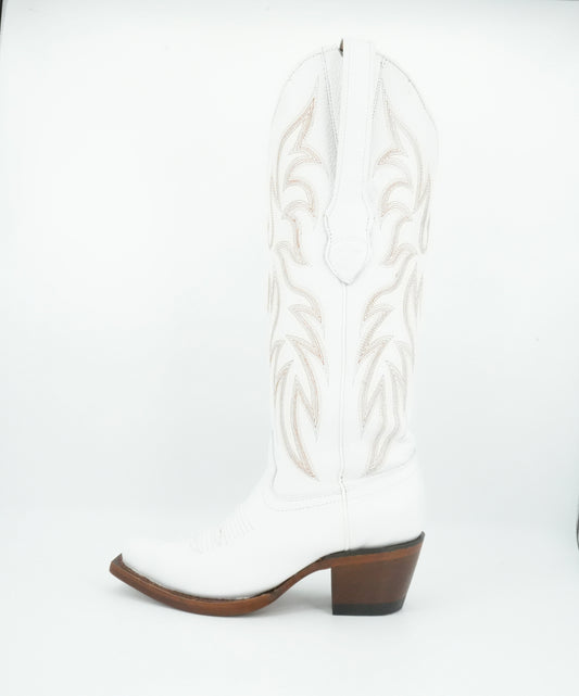 Los Altos Women’s Deer Finish White High Top Boot