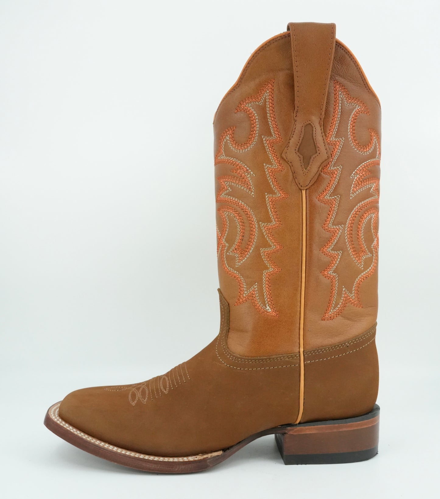 Wild West Botas Nobuk Chedron con punta cuadrada para mujer