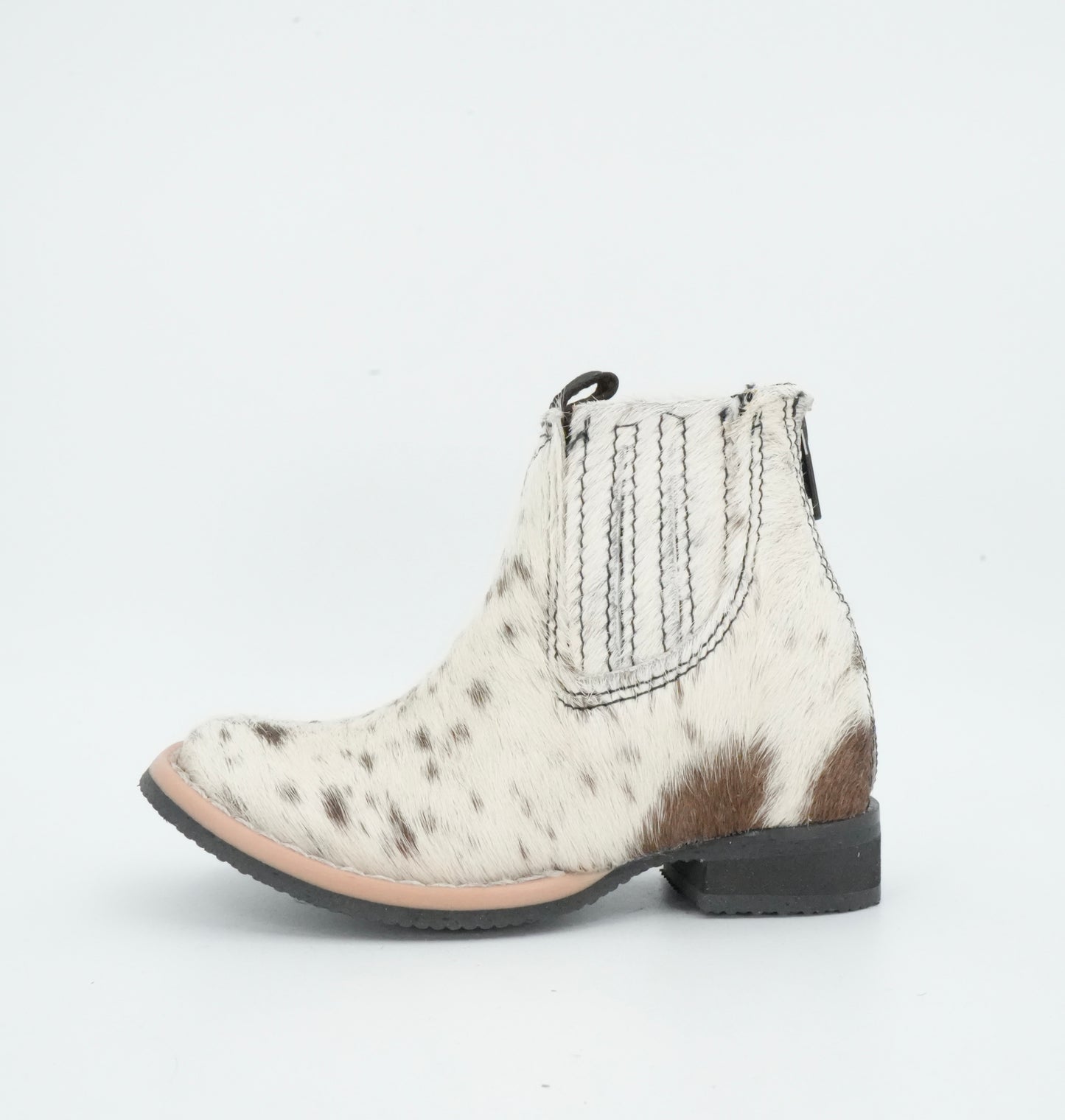 Padua Toddler Cow Hair White/Black Short Boot Size: 6C *AS SEEN ON IMAGE*