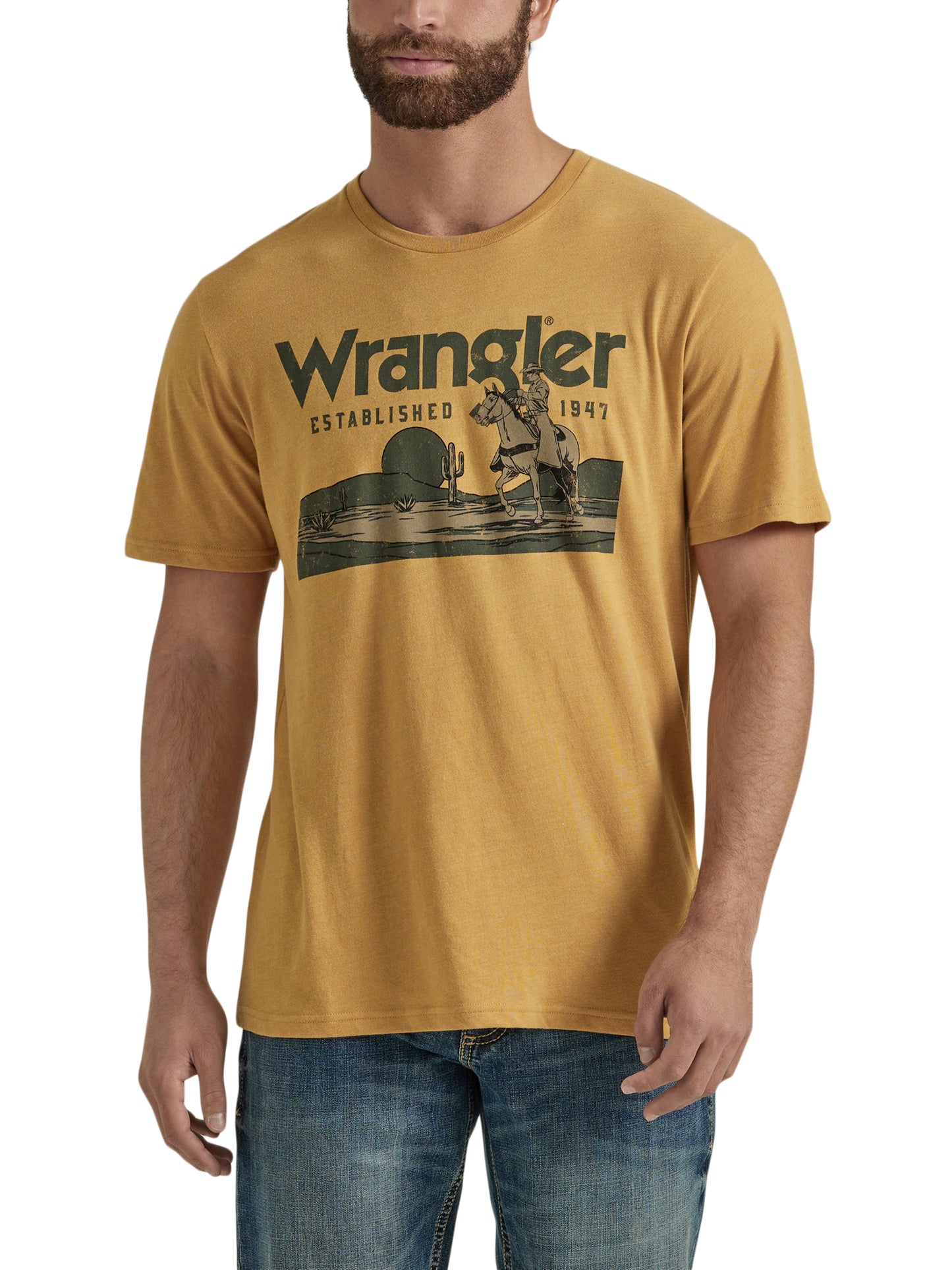 Wrangler Men's Logo Gold T-Shirt