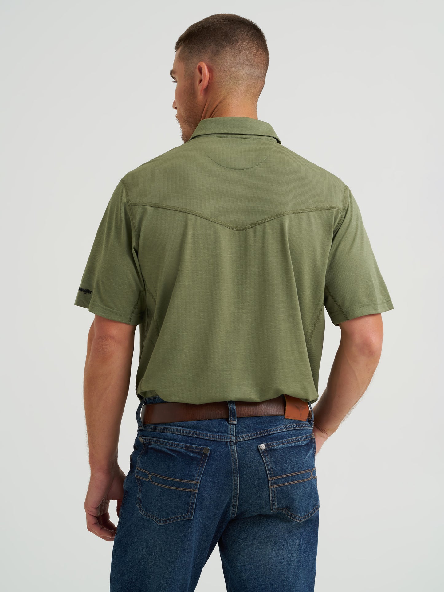 Wrangler Men's Performance Green Classic Fit Polo Shirt