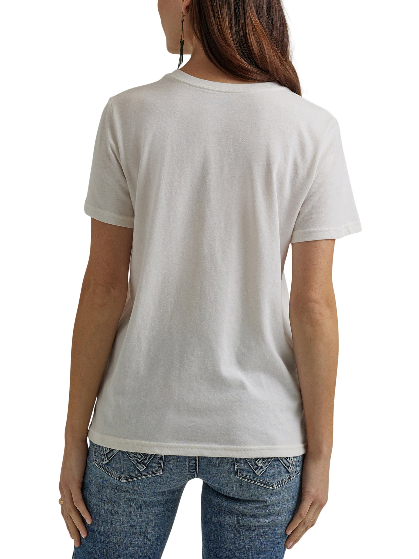 Wrangler Women's Logo Cowboy Short Sleeve Marshmallow Tee