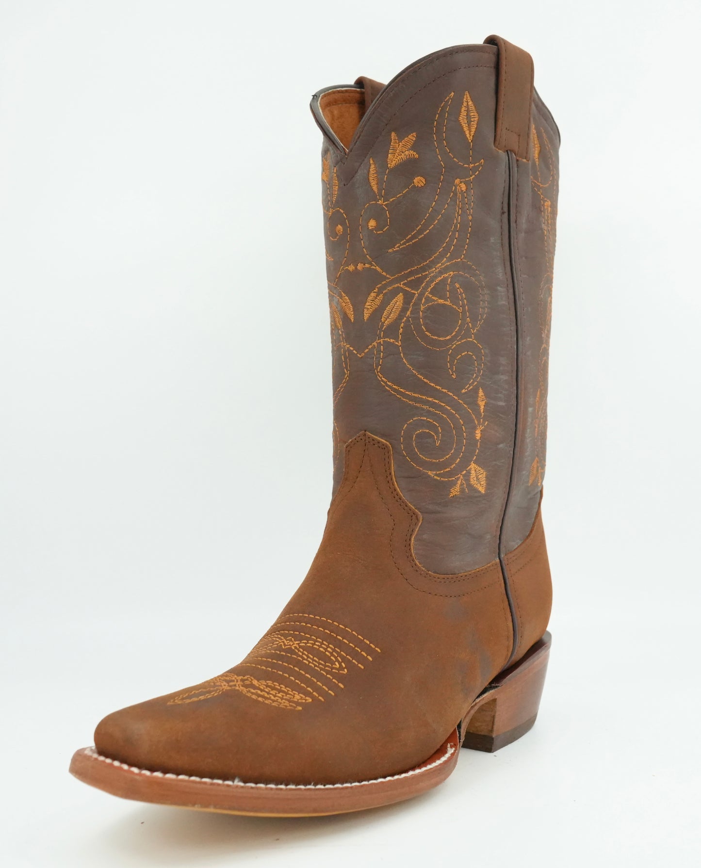 La Sierra Women's Tang Embroidered Narrow Square Toe Boot