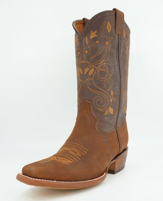 La Sierra Women's Tang Embroidered Narrow Square Toe Boot